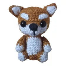 Peluche,muñeco,crochet,amigurumi,adorno Perrito Akita