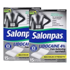 Salonpas Lidocaine (2 Packs Of 15 Patches) Pain Relieving Ma