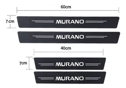 Nissan Murano Protectores Posapies Y Maletero Fibra Carbono  Foto 6