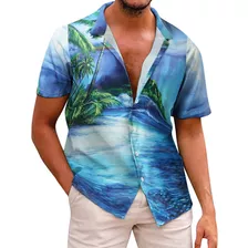Camiseta Masculina Q Havaiana De Manga Curta Estampada Na Pr
