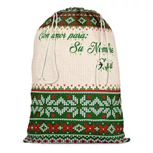 Bolsa Costal Regalo Sublimado 50x35 Estilo Navidad