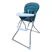 Silla Comer Bebe Plegable Antideslizante Viena Mega Baby Color Blue