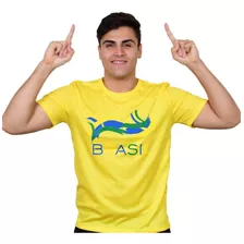 Camisa Camiseta Brasil Seleção Brasileira Amarela Masculina