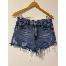 Short De Jean Con Flecos