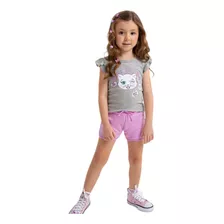 Conjunto Infantil Menina Hrradinhos De Verão