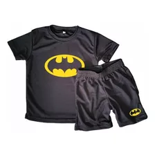 Conjunto Dryfit Niños/as Batman Remera + Short 