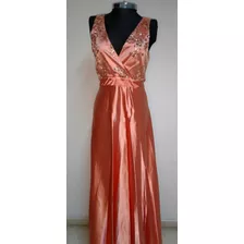 Vestido Largo De Fiesta Bordado, Talla L