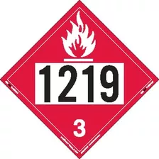 Labelmaster Zez21219 Un 1219 Flammable Liquid Hazmat