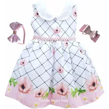 Vestido Festa Infantil Princesa Floral Daminha Mega Promoção