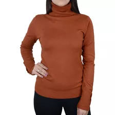 Blusa Feminina Mochine Tricot Gola Alta Terracota - Trfi85