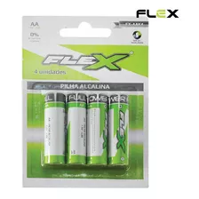 Pilha Alcalina Aa Flex Gold Full Power Blister 4 Unidades