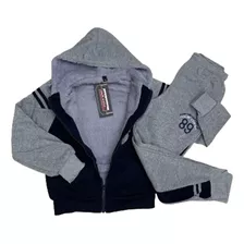 Conjunto Moletom Juvenil 12/16 Flanelado Frio Intenso