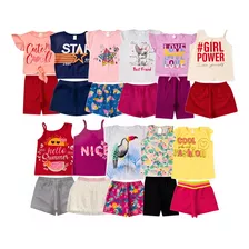 Kit 08 Peças De Roupa Infantil Menina Atacado Calor Feminino