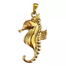 Pingente Cavalo Marinho 3,6 Cm Em Metal Dourado