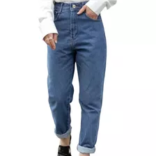 Calça Jeans Feminina Mom Cintura Alta Estilo Vintage Moda 