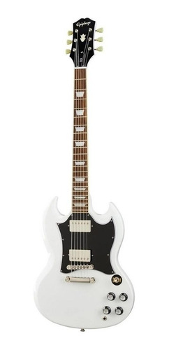 Guitarra Elétrica EpiPhone Inspired By Gibson Sg Standard De  Mogno Alpine White Brilhante Com Diapasão De Louro Indiano