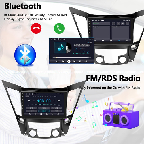 2g32g Para Hyundai Sonata 2010-2015 Radio Android 11 Estreo Foto 6