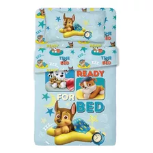 Acolchado Cuna Funcional Paw Patrol 110x160 Cm + Sábanas 