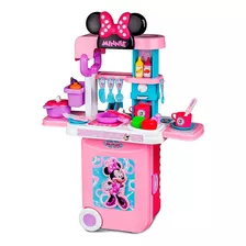 Maleta De Viagem Minnie Cozinha Play Set 3 Em 1 Multikids