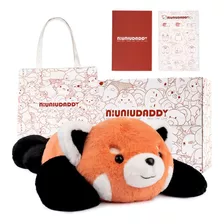 Niuniu Daddy Peluche Panda Rojo Con Peso 1.5kg 50cm Suave