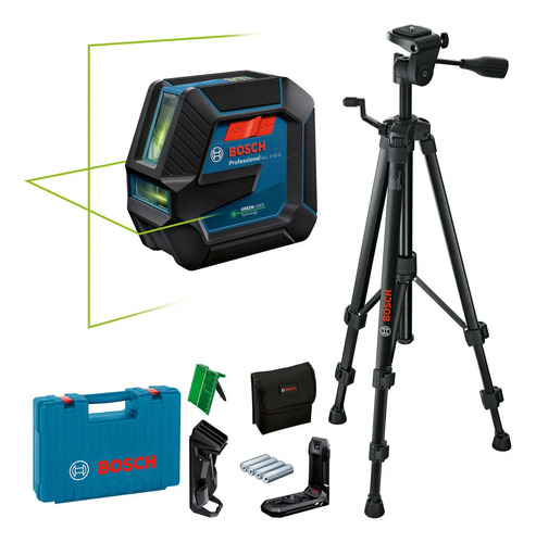 Kit Nivel Laser Bosch Autonivelante Gll 2-15 G Verde Tripode