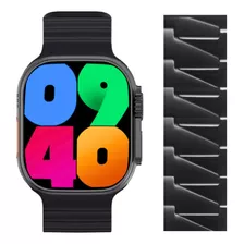 Combo Smart Watch W69 Plus Y Correa Acero Square