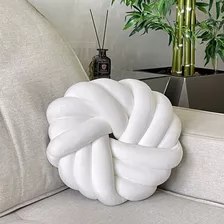 Almohadón Knot Nudo Espiral Blanco Ø 30cm