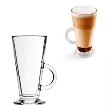 Taza Tarro De Vidrio Para Café Capuchino Crisa 266ml- 12pzas