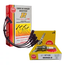 Kit Cabo E Velas Ngk Fiat Palio Uno Siena 1.0 8v Fire Flex