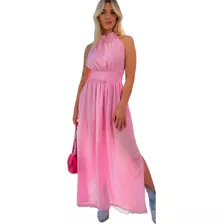 Vestido Elegante Rosado Largo