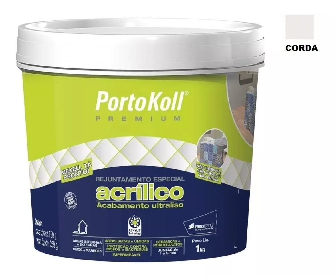 Rejunte Acrílico Portokoll Premium 1kg - Cores