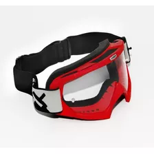 Óculos Motocross Trilha Enduro Mattos Racing Combat Clear Armação Vermelho