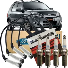 Kit Cabos E Velas Motorcraft Ford - Ecosport 1.6 Flex Zetec Rocam 8v 2008 2009 2010 2011 2012 Frestyle Xl Xls Xlt 