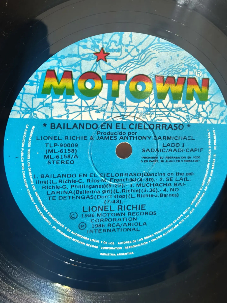 Lionel Richie - Dancing On The Ceiling - vinilo 1986