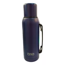 Termo 1 Litro Acero Inox Brio Con Tapón Cebador Color Azul