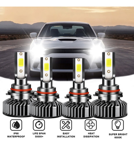 1 Par ,35w 6000k, Xenn Kit De Faros D2s Hid Luz Alta Y Baja Saab 