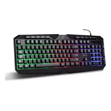 Teclado Gamer Beast Abysmal Armor Force Membrana Led Color Del Teclado Negro