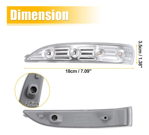 2 Luz Seal Giro Espejo Para Hyundai Tucson 10-13 Ix35 10-14 Foto 4