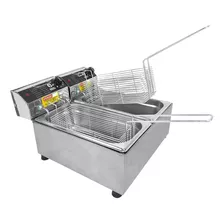 Fritadeira Industrial Elétrica 6 L 2 Cubas Master 4000w Inox Cor Prateado 110v