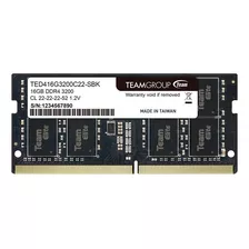 Memoria Sodimm Teamgroup Elite 16gb 3200mhz 1.2v Cl22