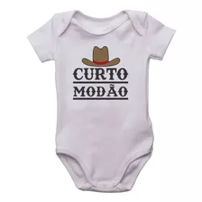 Body Infantil Curto Modão Bodi Bori Bebê Neném Sertanejo