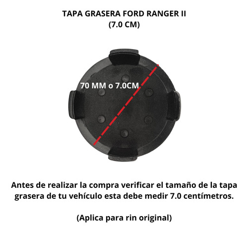 Tapa Centro Rin Copa Ranger Ford Ii X1 Foto 4