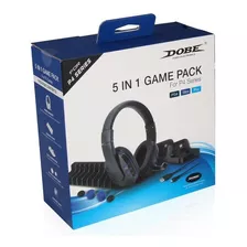 Dobe Game Pack Audifonos Cargador 5 Accesorios En 1 Para Ps4