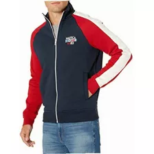 Nautica Colorblock Chamarra Deportiva Para Hombre, Marino,