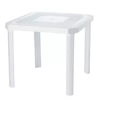 Mesa Quadrada Desmontável 80cm Bar Praia Jardim Cozinha Cor Branco