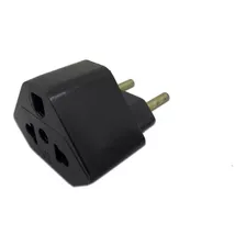 Plug Adaptador De Tomada 20 A Preto Universal