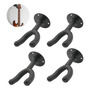 Kit 4 Suporte Parede Don Caprini Violão Guitarra Baixo Ukulele Preto