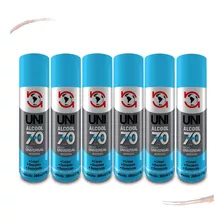 6 Un - Álcool Aerossol 70 Spray Higienizador - 300ml