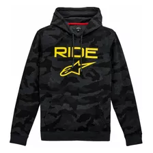 Moletom Alpinestars Ride 2.0 Area Hoodie Cinza Amarelo