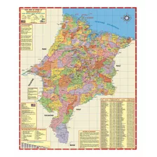 Mapa Estado Do Maranhão Politico Poster Escolar